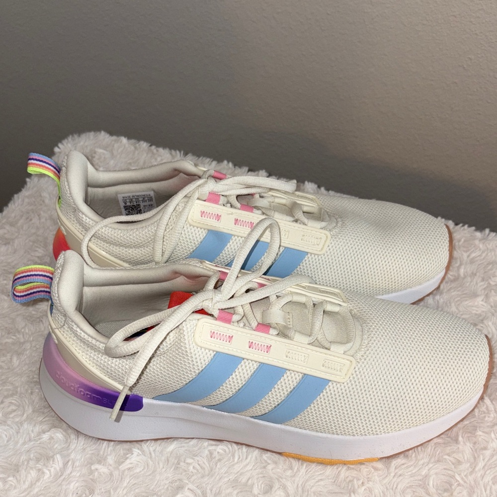 Women’s Adidas Racer TR21 'Off White Semi Turbo' - Picture 2 of 6